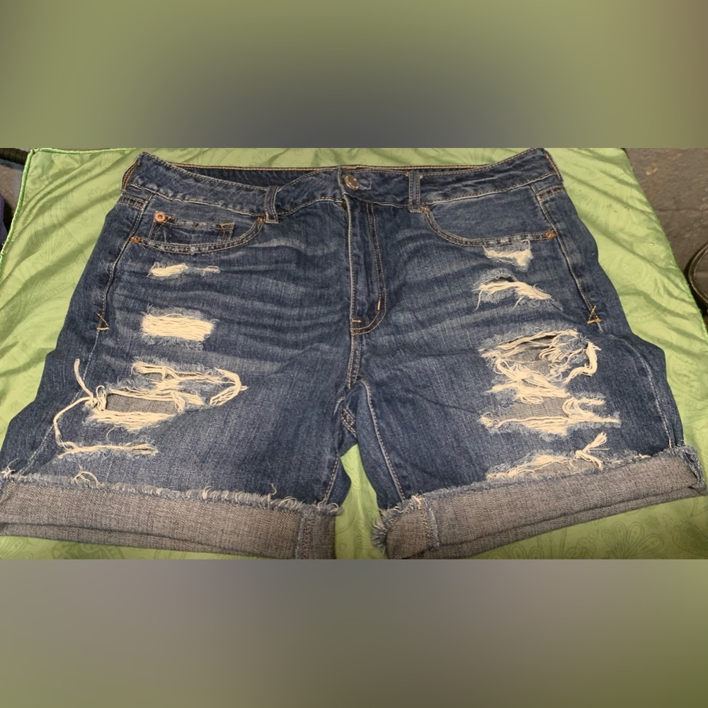American Eagle Destructed Denim Shorts